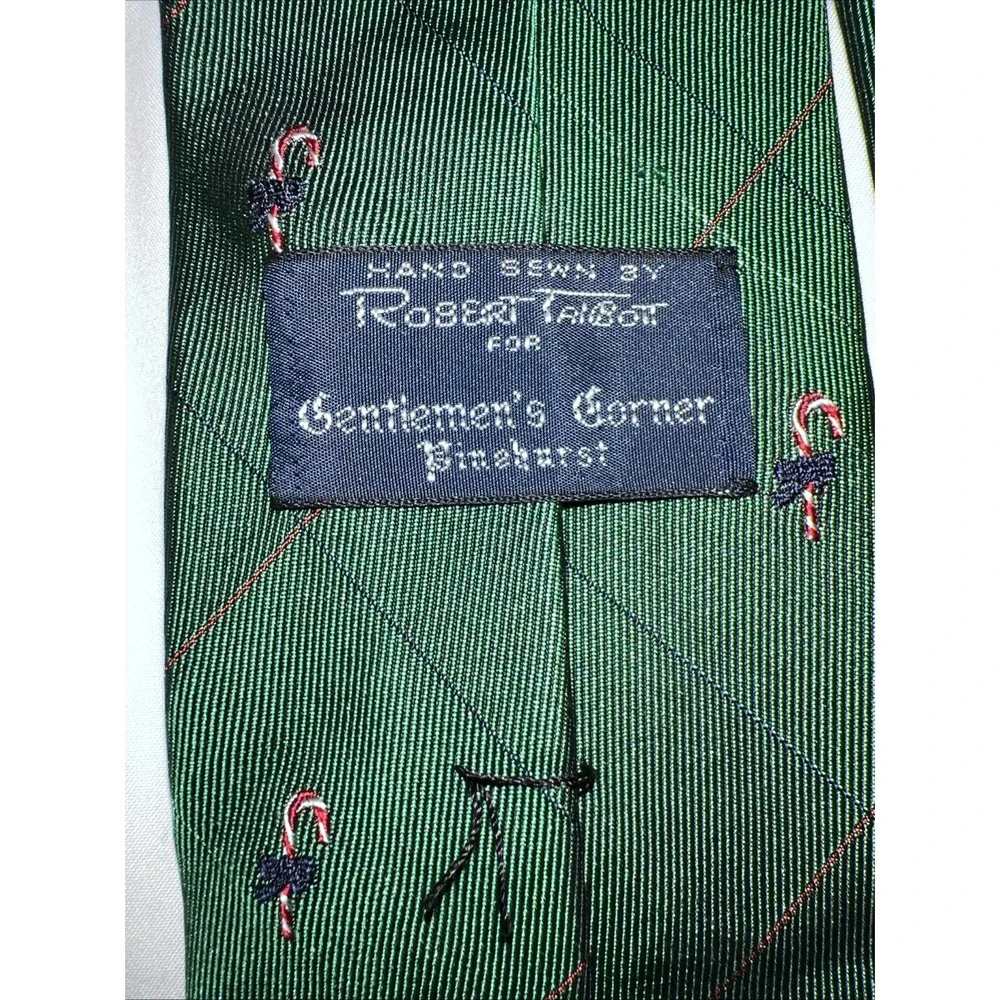 Robert Talbott Hand Sewn Finest Silk Tie Hand Printed in England Made USA